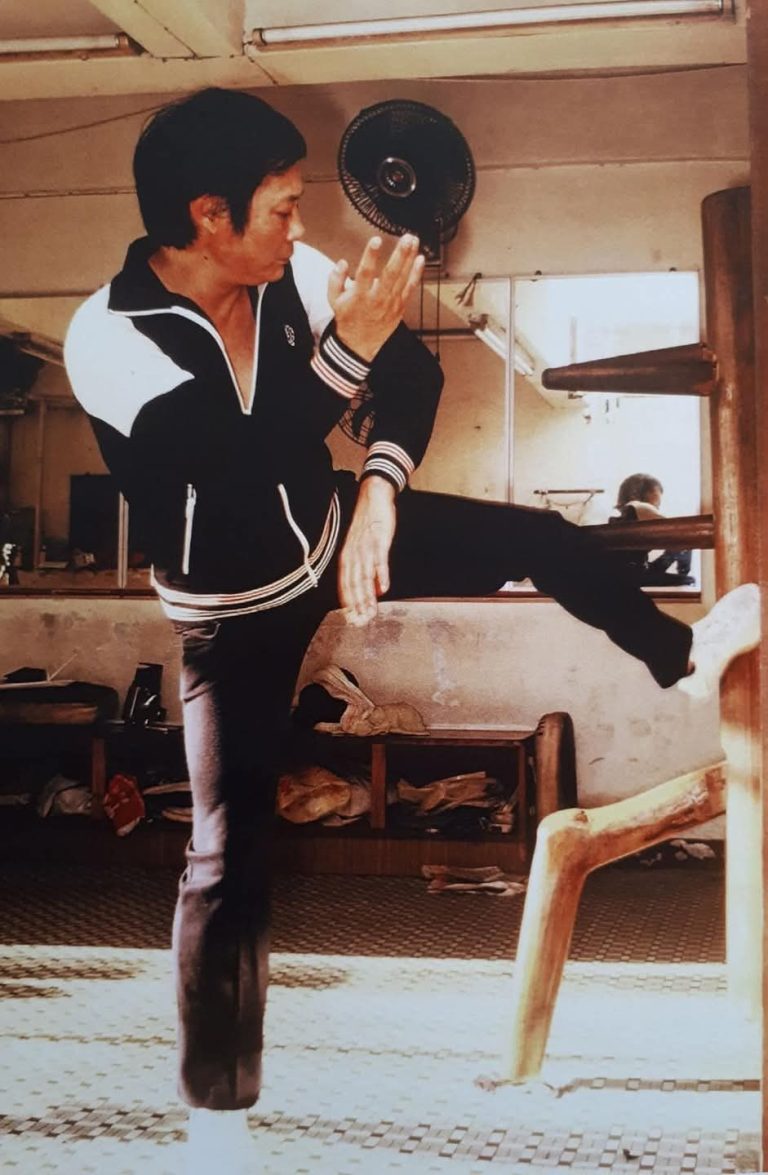 Sidekick Holzpuppe Wongh Shun Leung an der Holzpuppe